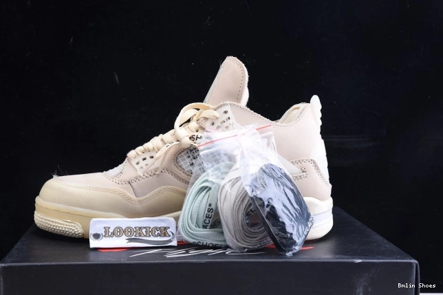 Bmlin Shoes x Off-White CV9388-100 4 Air Jordan Sail 0702